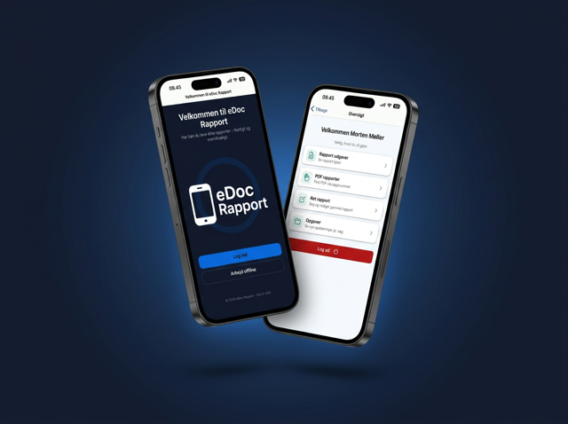 eDoc Rapport app til skadeservice - rapport fra mobilen