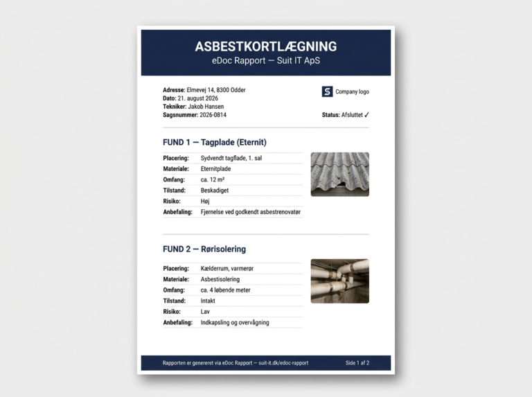 Asbest dokumentation - eDoc Rapport